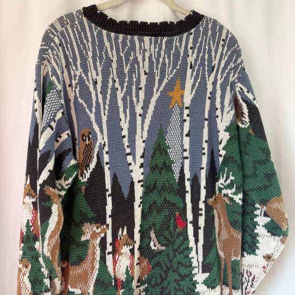 Vintage Crossings Forest Scene Women's Sweater Size Medium - Picture 5 of 10